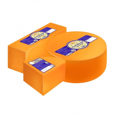 Продукт сычужный с ЗМЖ Юговской "Российский", 50%, ≈7 кг