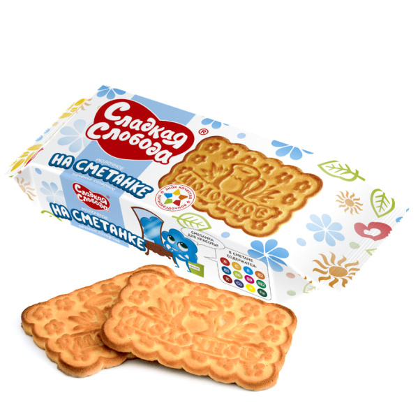 Печенье сахарное Молочное на сметанке, 270 г