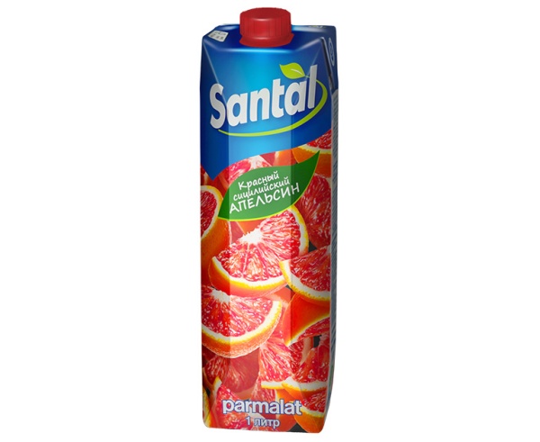 Напиток Santal Красный сицилийский апельсин, 1 л