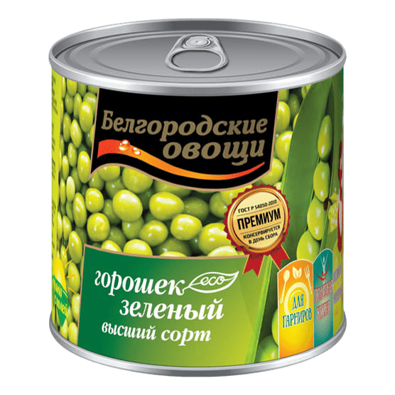 Горошек зеленый Белгородские овощи, 200 гр