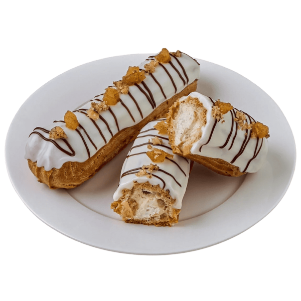 Эклер с карамелизированной грушей и сыром, глазир., 300 гр