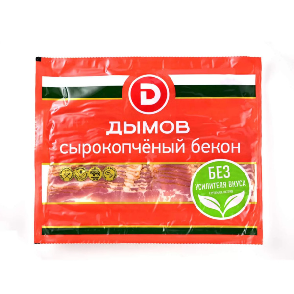 Бекон с/к нарезка замороженный в/у, 500 г