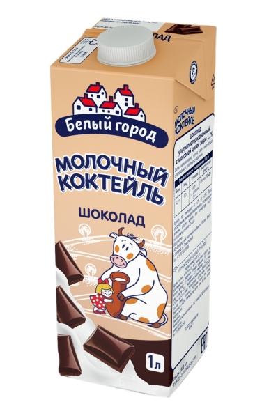 Молочный коктейль Белый Город Шоколад 1,2%, 1 л