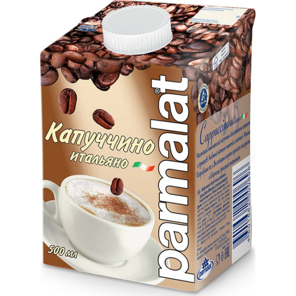 Молочный коктейль Parmalat Капуччино 1,5%, 500 мл