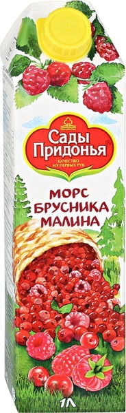 Морс Сады Придонья бруснично-малиновый, 1 л