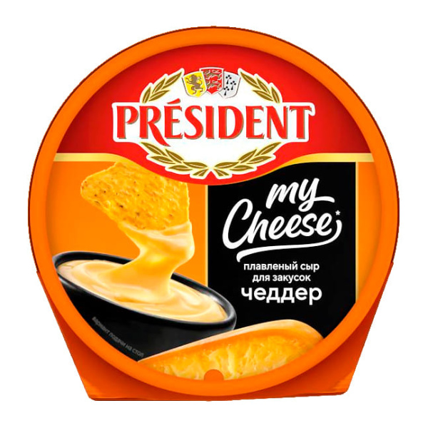 Сыр плавленый My Cheese Чеддер President 51%, 125 г