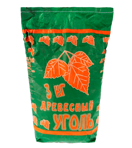 Древесный уголь фасованный, 3 кг