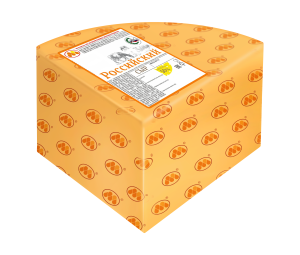 Сыр полутвердый Юговской Российский 50%, ≈3 кг