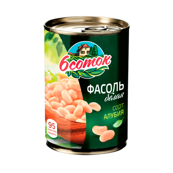 Фасоль белая 6 соток, 425 мл