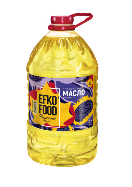 Масло подсолнечное EFKO FOOD для фритюра, 5 л