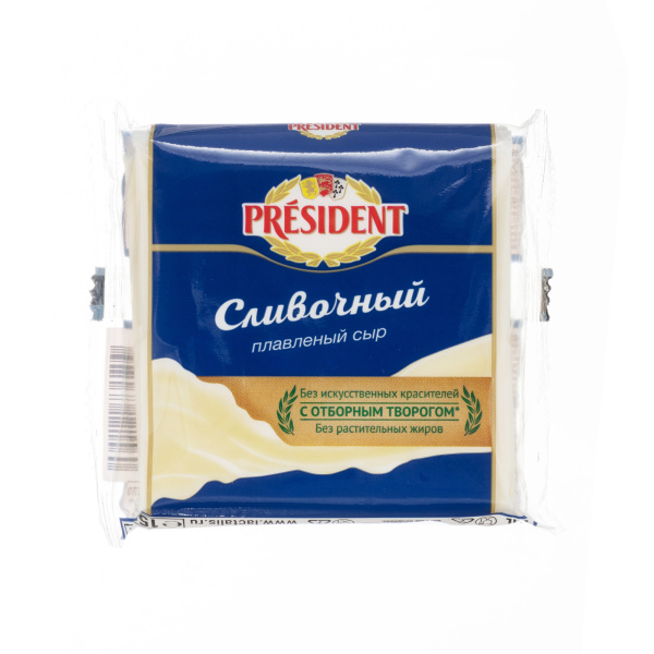 Сыр плавленый Сливочный President 40%, 150 г