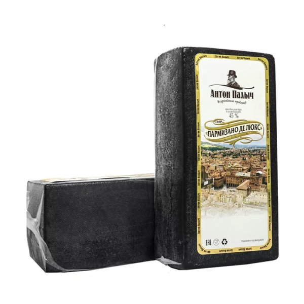 Сыр Пармезано де Люкс 45% Антон Палыч брус, 6 кг. 