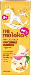 Каша овсяная безмолочная с грушей Nemoloko, 200 мл