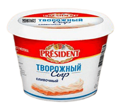 Сыр творожный "Сливочный" President 56%, 140 г