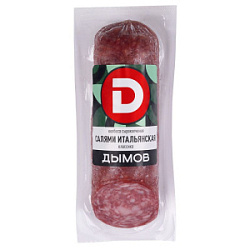 Колбаса Салями Итальянская классика с/к срез Дымов, 230 г