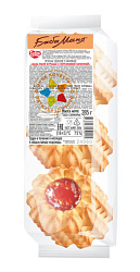 Печенье сдобное Баба Маня курабье с персиковой начинкой, 285 гр