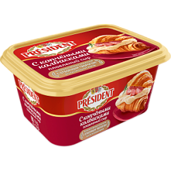 Сыр плавленый с копчеными колбасками President 45%, 400 г