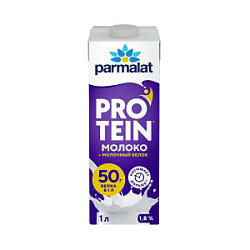 Молоко Protein ультрапастеризованное обогащенное молочным белком безлактозное Parmalat 1.8%, 1 л