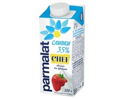 Сливки ультрапастеризованные Parmalat Chef 35%, 200 мл