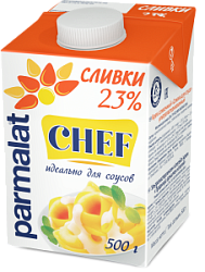 Сливки ультрапастеризованные Parmalat Chef 23%, 500 мл