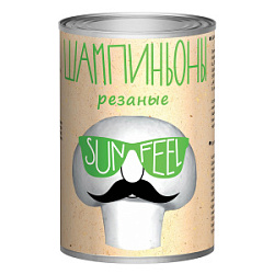 Шампиньоны резаные Sunfeel, 425 мл