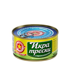 Икра трески "Вкусные Консервы", 185 гр