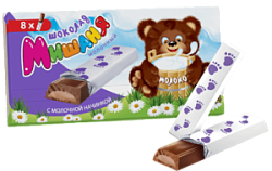 Шоколад Мишаня с молочной начинкой, 90 г