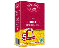 Пшено шлифованное Мелькруп в пакетиках для варки , 5 х 80 г