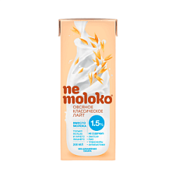 Напиток овсяный Nemoloko классический лайт 1,5%, 200 мл