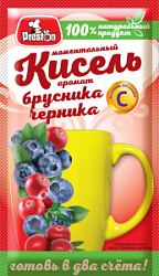 Кисель моментальный Pr.Preston с ароматом брусники и черники, 30 гр