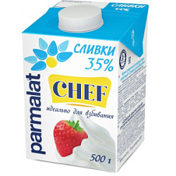 Сливки ультрапастеризованные Parmalat Chef 35%, 500 мл