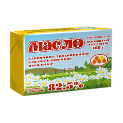 Масло сливочное Традиционное Юговской 82,5%, 180 г