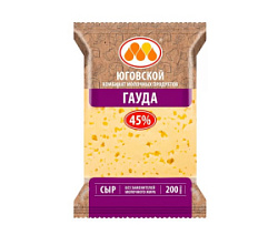 Сыр Юговской "Гауда" 45%, 200 гр