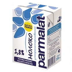 Молоко ультрапастеризованное Parmalat 1,8%, 200 мл
