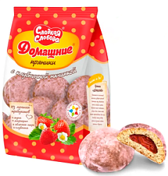 Пряники Домашние с клубничной начинкой, 300 г