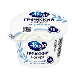 Йогурт Греческий натуральный Авида 2%, 230 г