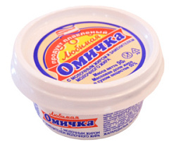 Янтарный мир продукт плавленный сыросодержащий ,с ЗМЖ  "Любимая Омичка", 50%, 90 г