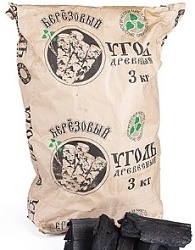 Древесный уголь фасованный 3 кг(3)/М-ИНВЕСТ/выв