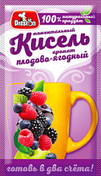 Кисель моментальный Pr.Preston с плодово-ягодным ароматом  , 30 гр