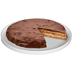 Торт Миндальный с хрустящей карамелью и шоколадной глазурью, 820 г (нарезка)