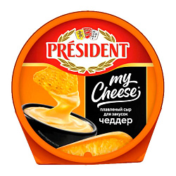Сыр плавленный My Cheese Чеддер 51% President, 125 г