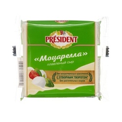 Сыр плавленный "Моцарелла" President 45%, 150 гр