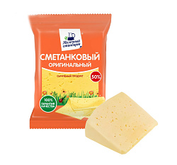 Продукт сычужный с ЗМЖ Молочный стандарт "Сметанковый" 50%, 200 гр