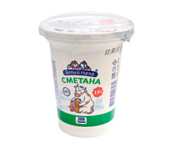 Сметана Белый город 15%, 300 г