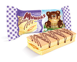 Бисквитное пирожное Мишаня со сгущенным молоком, 1,75 кг