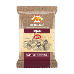 Сыр Юговской "Эдам" 45%, 200 гр