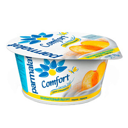 Йогурт густой Parmalat Comfort Персик-Куркума 3%, 130 г