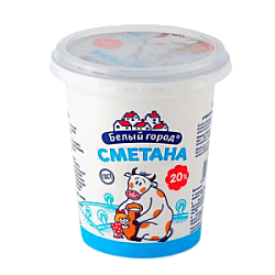Сметана Белый город 20%, 300 г
