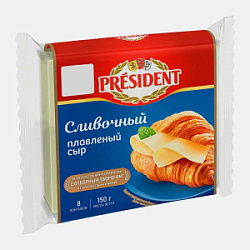 Сыр плавленый Сливочный 40% President, 150 г