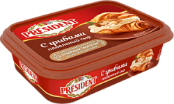 Сыр плавленый С грибами President 45%, 200 г